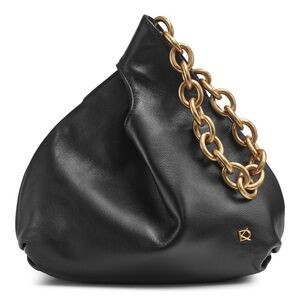 Donna Karan Black Leather Wristlet